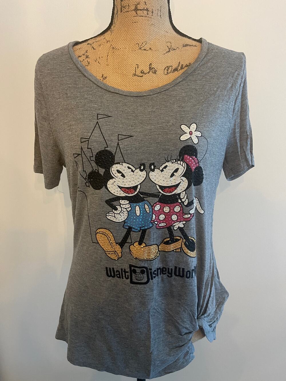 Disney Parks Gray Walt Disney World Mickey Minnie Size Medium